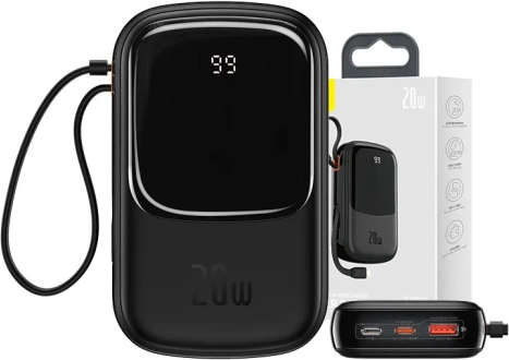 Powerbank Baseus Qpow Pro met 20.000 mAh capaciteit en snel laden van 20 W