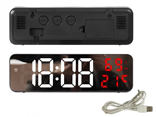 Horloge numérique électronique avec thermomètre et réveil