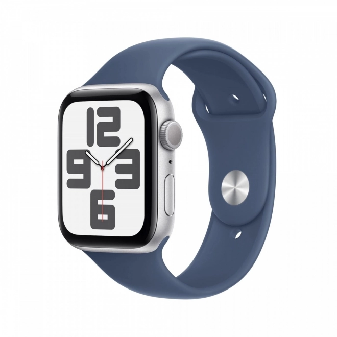 Horloge SE GPS, zilverkleurige aluminium behuizing 44 mm met denim sportband, maat M/L
