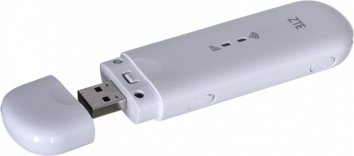 Modem USB 4G LTE ZTE compact avec point d’accès Wi‑Fi
