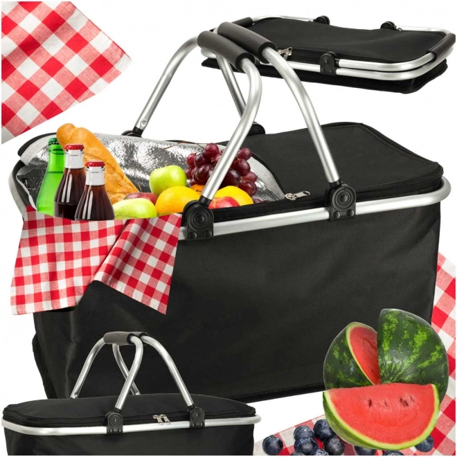 Opvouwbare thermomand voor picknick zwart