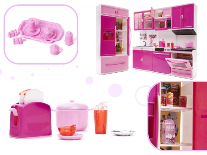 Poppenkeuken 4-modules met LED-effecten