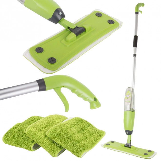 Flachmopp mit sprühbarem Rotationsspray-Set 3 Ersatzbezüge