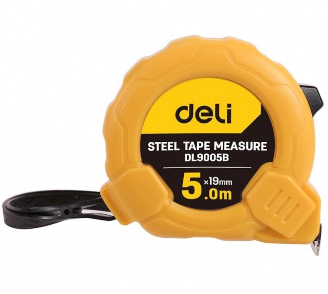 Rolmaat 5m/19mm Deli Tools EDL9005B (Geel)