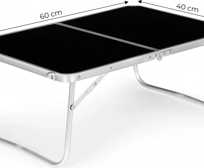 Table de pique-nique pliante petite table de camping 60x40cm noir