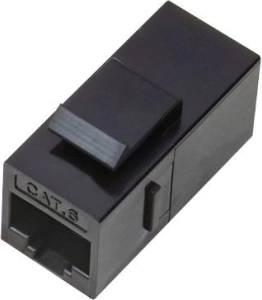RJ45–RJ45 Coupler for Panel, UTP Cat 5e