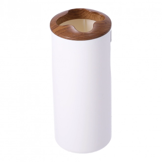 Ensemble d'accessoires de salle de bain 5 pièces BERRETTI, blanc + bois