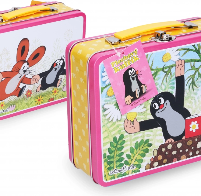 Tin Suitcase Little Mole Pink for Children