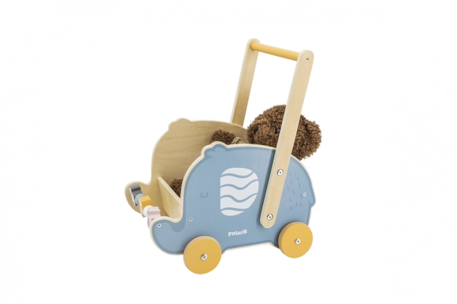 Houten loopwagen - olifant