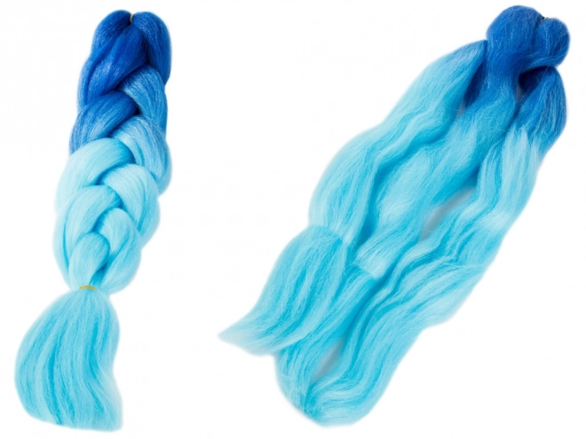 Synthetisch haar voor ombre blauwe vlechten