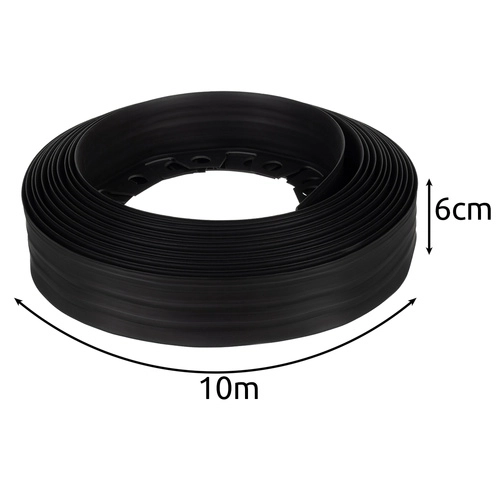 Tuinrand 6 cm x 10 m zwart