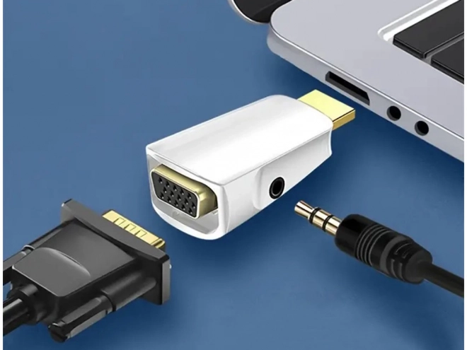 Converter van HDMI naar VGA met audio-uitgang
