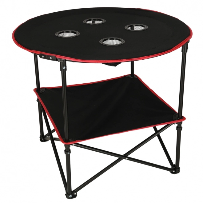 Table de camping pliable avec housse noire