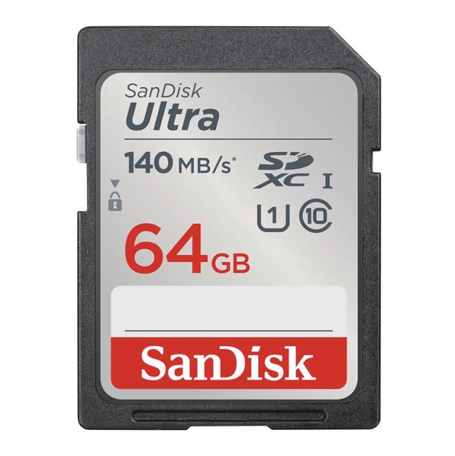 Carte mémoire SANDISK ULTRA SDXC 64GB 140MB/s UHS-I Class 10 (SDSDUNB-064G-GN6IN)