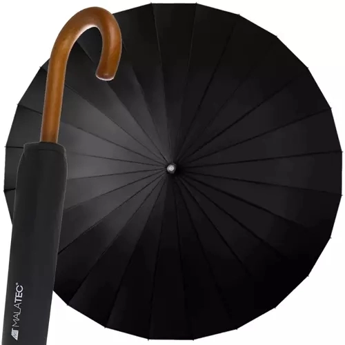 Paraplu 24 ribben - zwart
