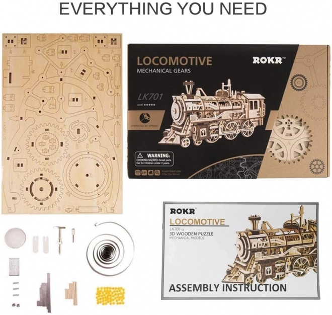 Locomotief - 3D houten bouwpakket