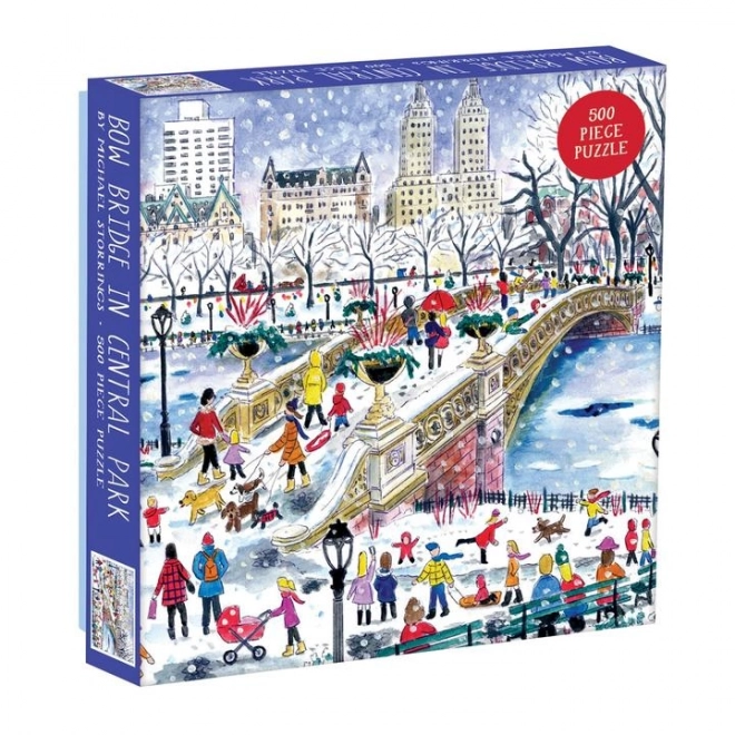 Vierkante puzzel Bow Bridge in Central Park 500 stukken