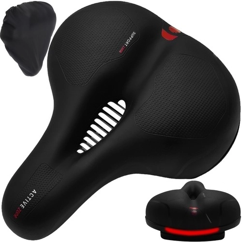 Comfort Bicycle Saddle with Ventilation and Waterproof Cover