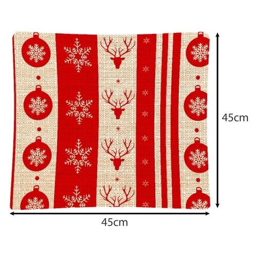 Decoratieve kerstkussenhoezen 40x40 cm - set van 4 stuks
