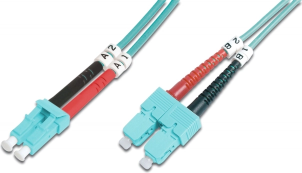 Cordon optique FO LC-SC MM 50/125 OM3 duplex LSOH 5 m