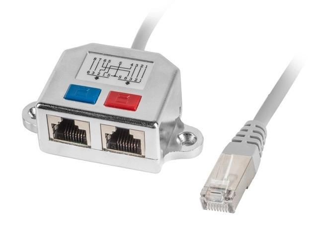 Répartiteur LAN RJ-45 - 2x RJ-45 FTP