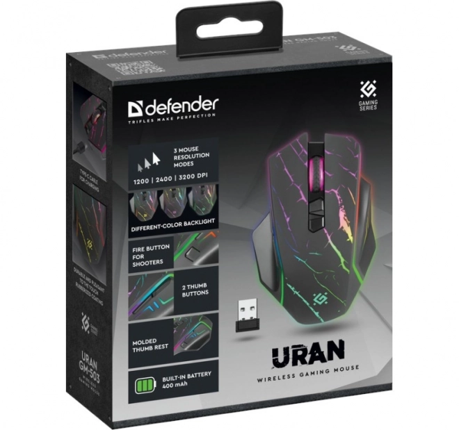 Draadloze gaming muis URAN GM-503 3200 DPI 8P
