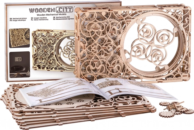 Mechanisch schilderij - houten 3D-puzzel