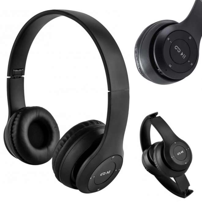 Kabellose Kopfhörer p47 bluetooth mikrofon mp3 – Schwarz