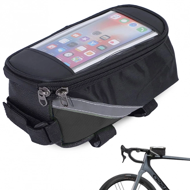 Sacoche de vélo imperméable avec support téléphone