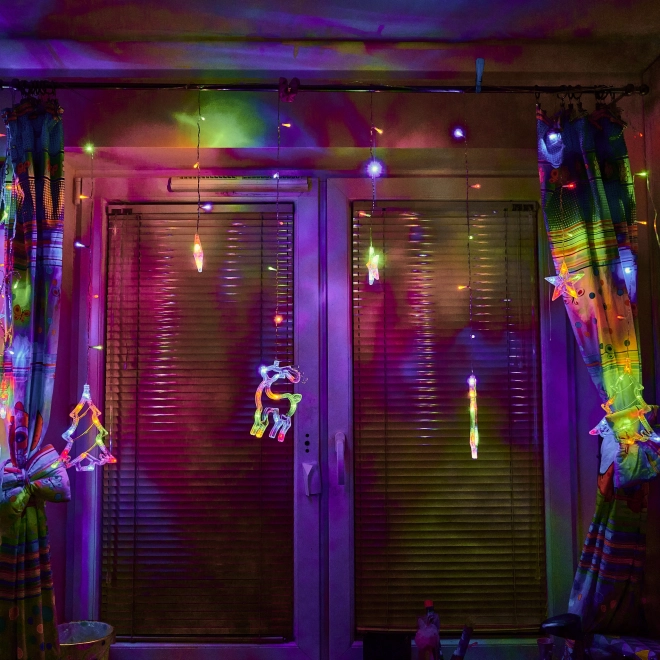 Weihnachtliche LED-Lichterkette Rentier