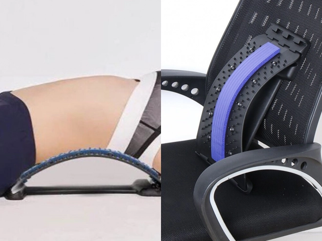 étire-dos avec support massant pour le soulagement de la douleur et une bonne posture