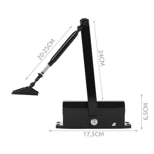 Deurdranger zwart 40-60kg Malatec 23598a