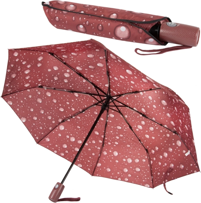 Parapluie pliant automatique pour femme avec renforts fibreux