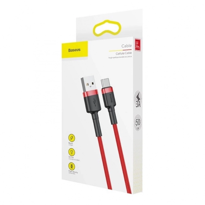 Baseus Cafule USB-C kabel 2A 3m - rood