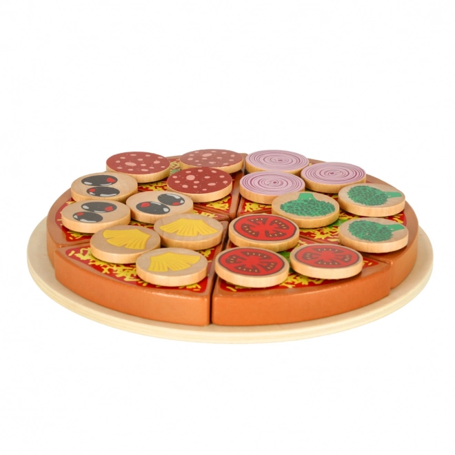 Houten speelset Pizza met accessoires