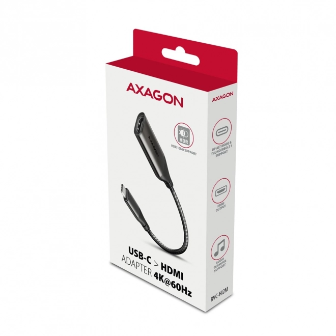 USB-C to HDMI 4K/60Hz Aluminum Adapter, 25 cm Cable