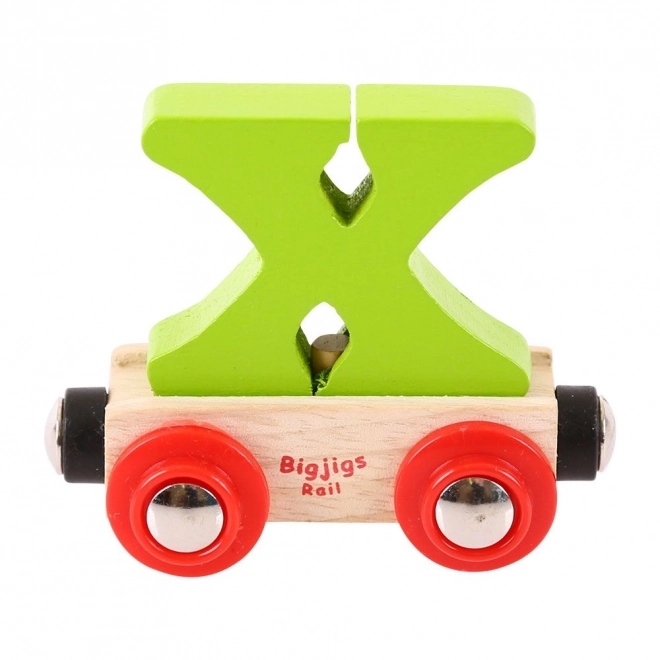 Bigjigs Rail Treintje van houten treinset - Letter X