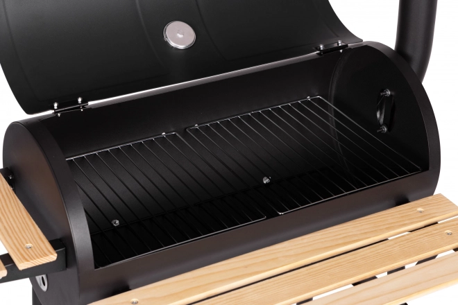 Grote tuinbarbecue met thermometer en schoorsteen