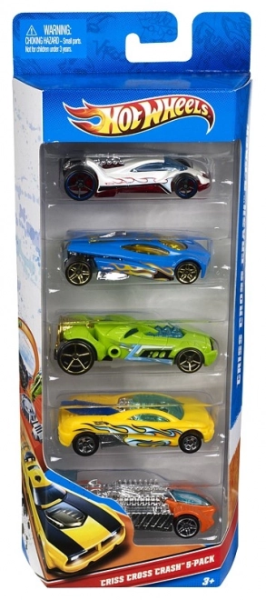 Hot Wheels collectie van vijf speelgoedauto's