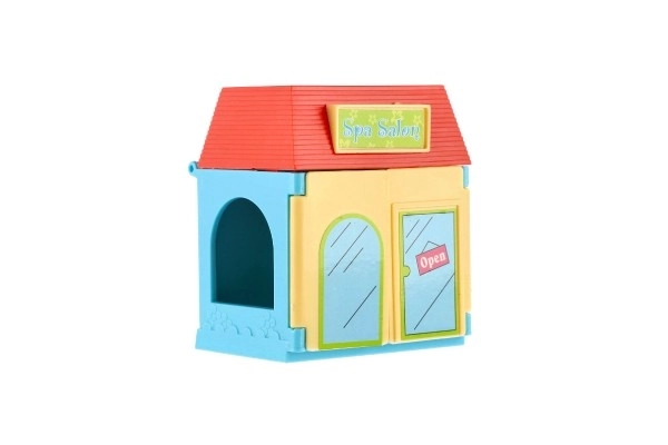 Plastic huisje met huisdier