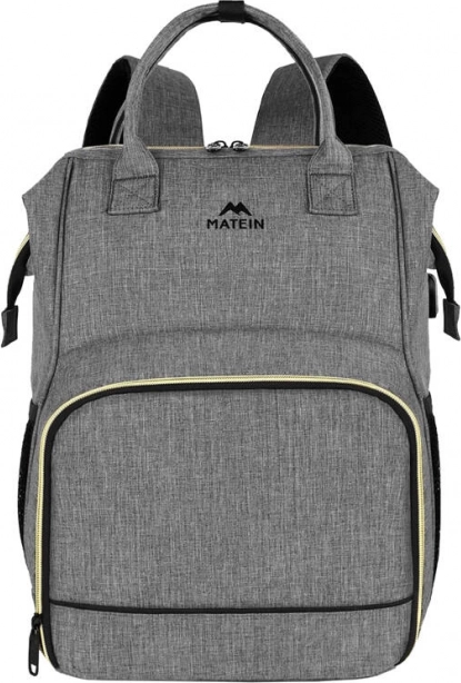Matein Backpack for Laptop and Lunch 15.6'' USB Gray