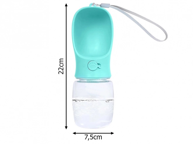 Reisewasserflasche für Hunde mit Napf, 380 ml