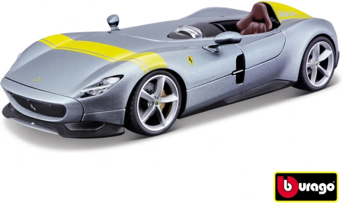 Ferrari Monza SP1 modèle métallique argent/bleu 1:24