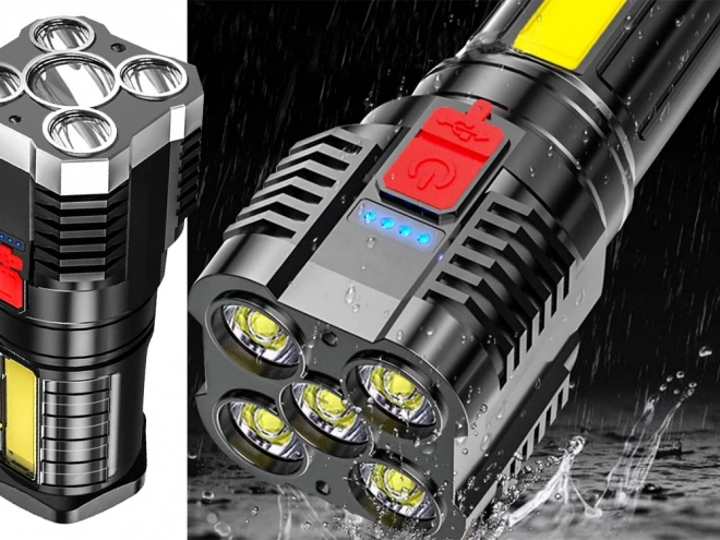 Leistungsstarke LED-Camping-Taschenlampe mit Akku