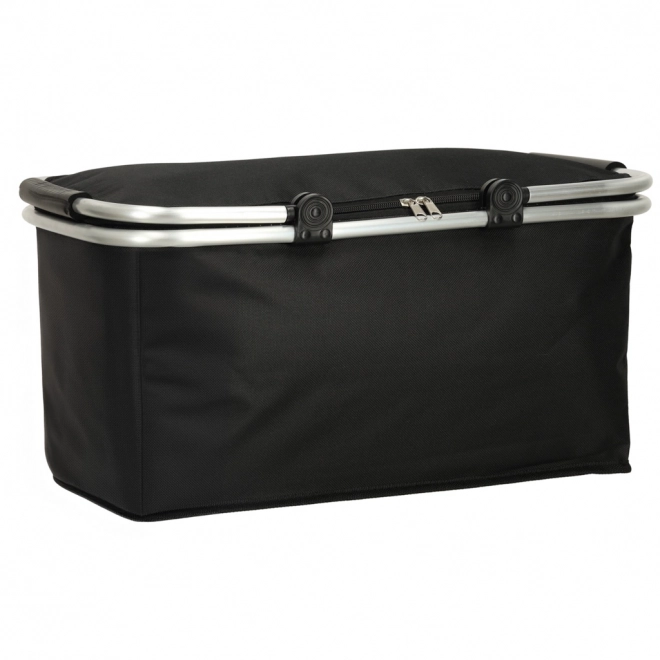Faltbarer Thermo-Picknickkorb schwarz