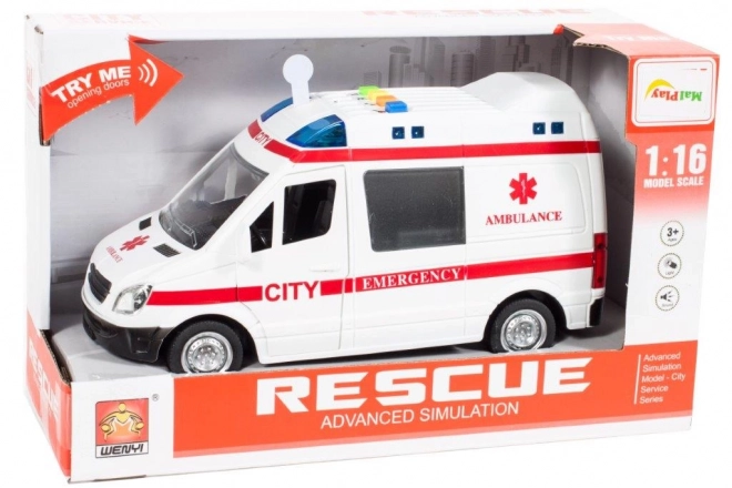 Ambulance met geluids- en lichteffecten
