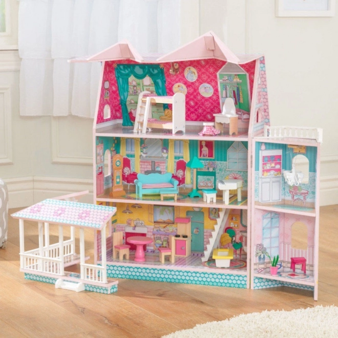 Poppenhuis Abbey Manor van KidKraft met inrichting