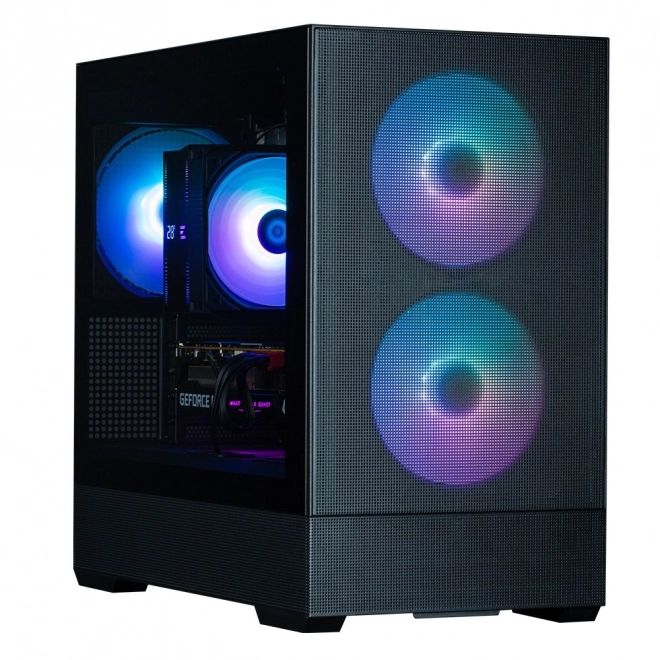 Kast P30 Air mATX Mini Tower met ARGB ventilatoren zwart
