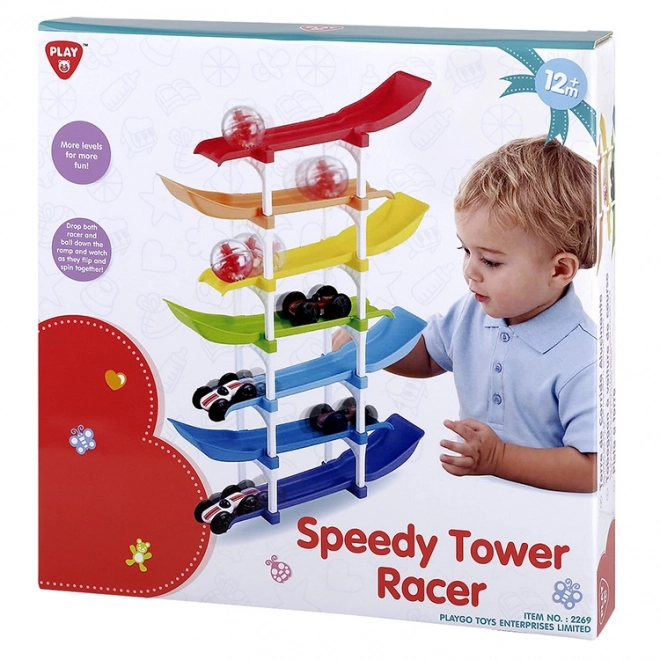 Kinderen racebaan met autootje