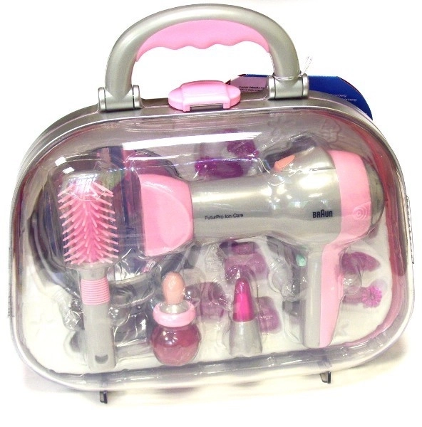 Koffertje met föhn, spiegel en accessoires Braun